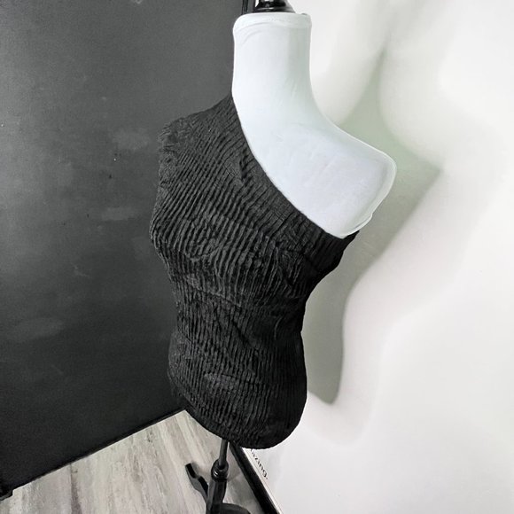 NWT Helmut Lang Velveteen One Shoulder Top Size M - Picture 4 of 9